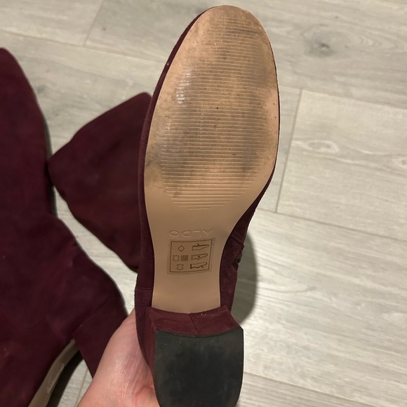 💚💚Extended Closet Clearout💚💚 Aldo Lilinia Burgundy Tall Boots - Picture 5 of 8